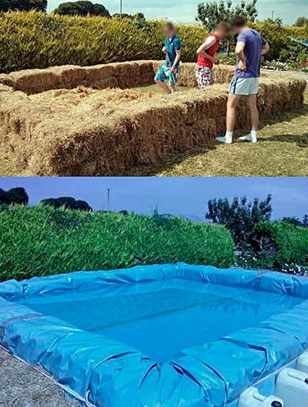 piscina de paja para perros