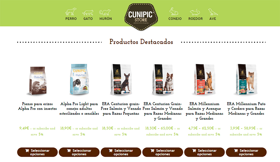 tienda de cunipic